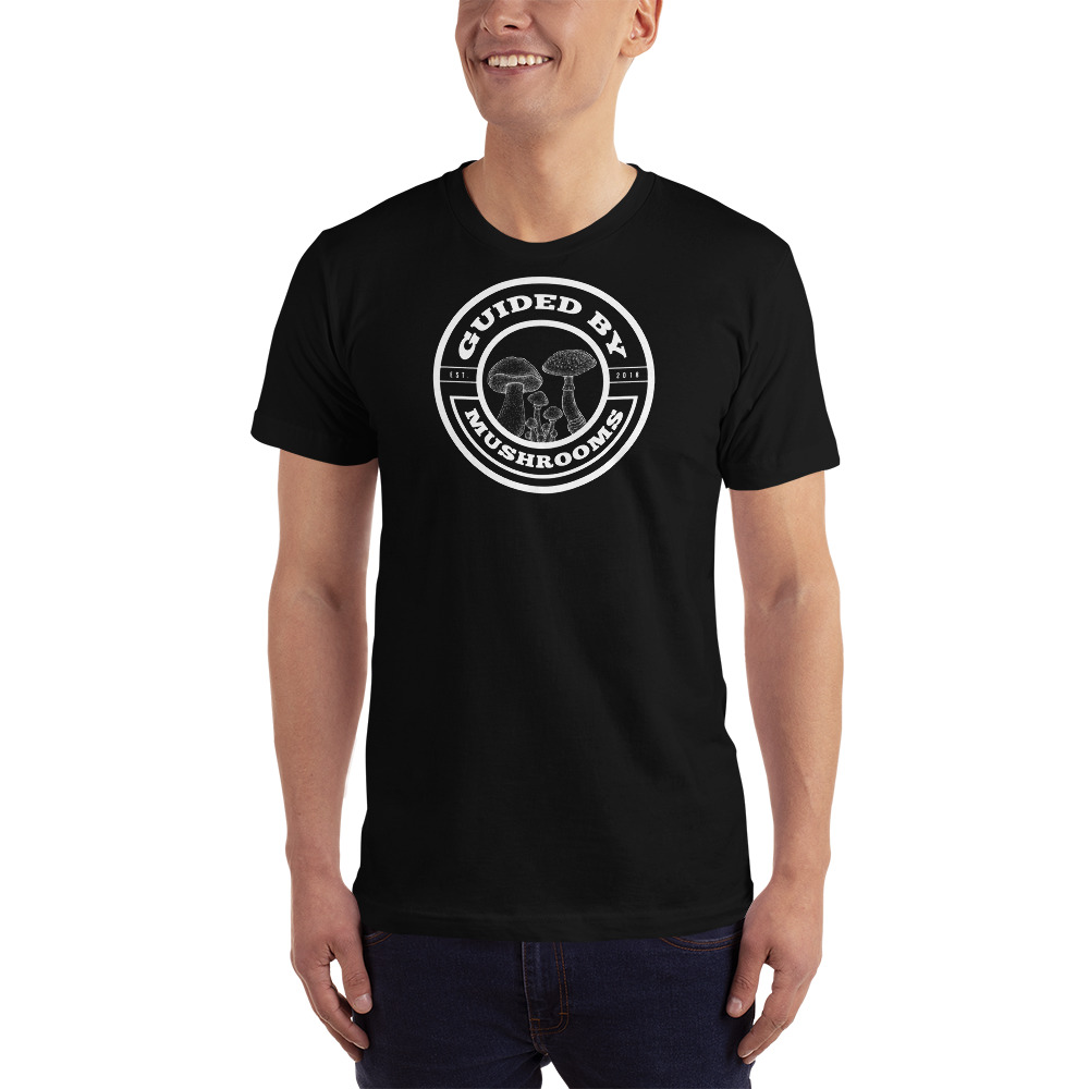 Guided By Mushrooms Men's Black T-Shirt