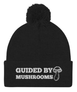 Guided By Mushrooms Pom Pom Knit Cap